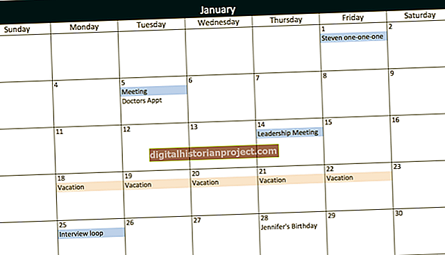 Cách tạo lịch hàng năm trong Excel